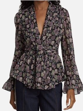 Cinq a Sept Floral Blouse Small